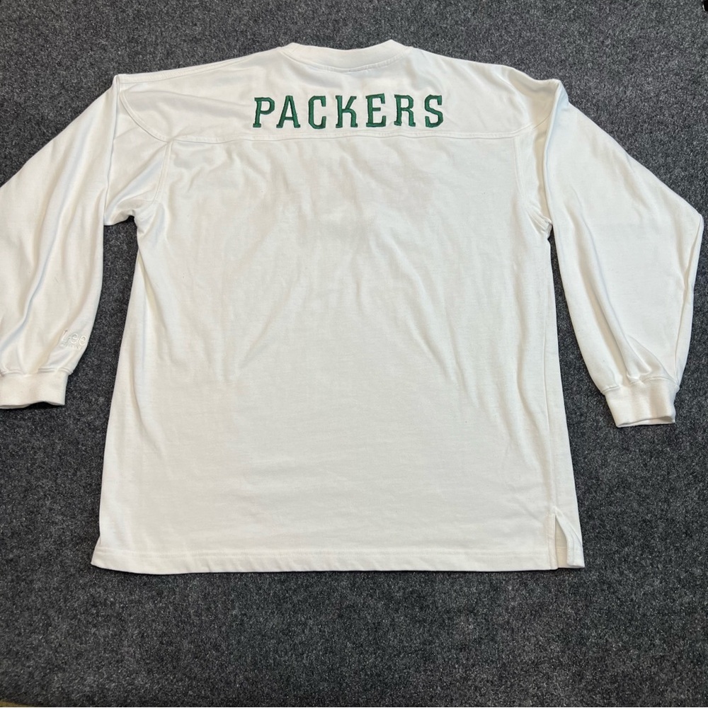 Green Bay Packers Lee Sport Long Sleeve Tee XL Embroidered Logo Vintage - Picture 4 of 7